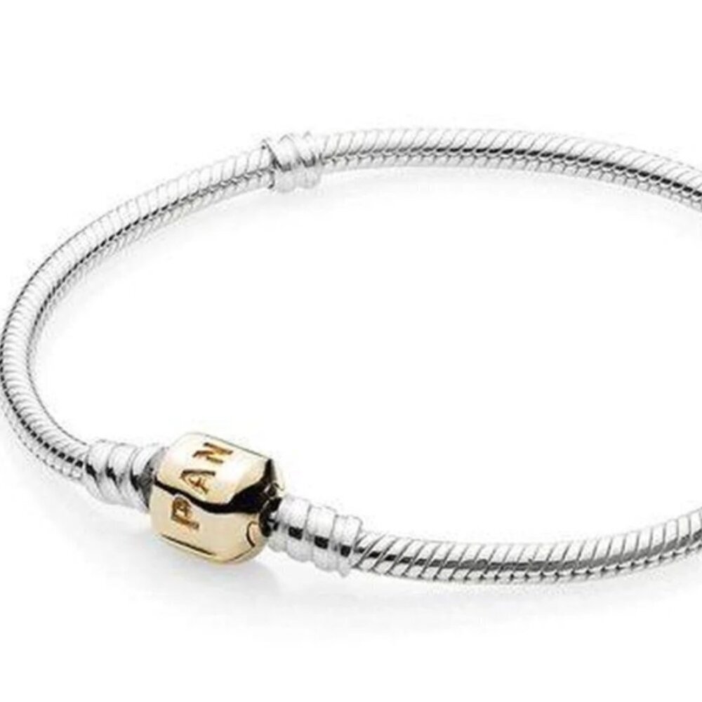 Pandora Sterling Silver 14K Gold 7 inches/18cm Bracelet (590702HG)